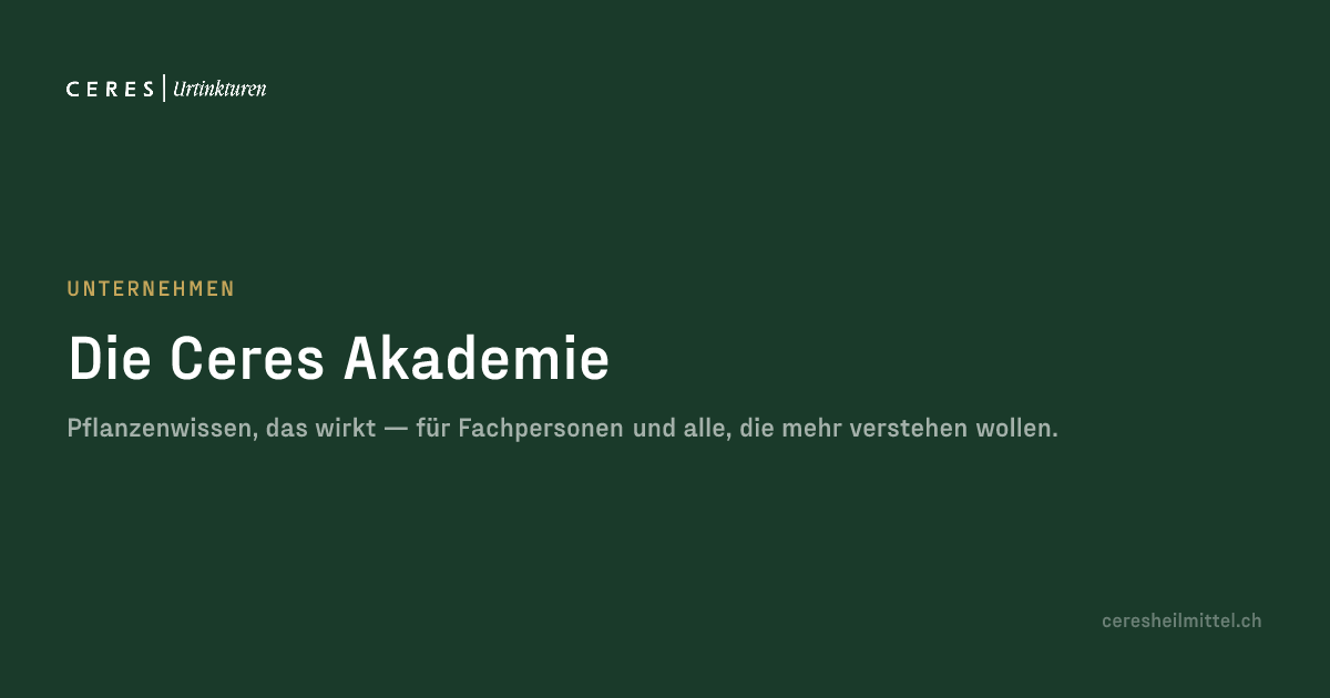 Die Ceres Akademie · Ceres Heilmittel